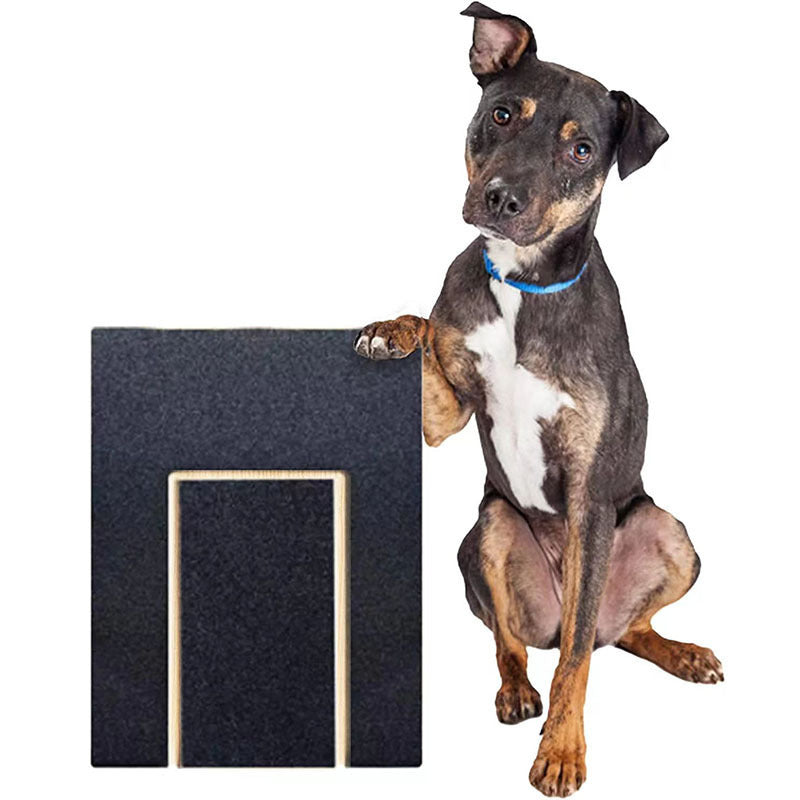 Wooden Dog Nail Scratch Board with Treats and Retractable Scraper-Slow Feeder and Stress free