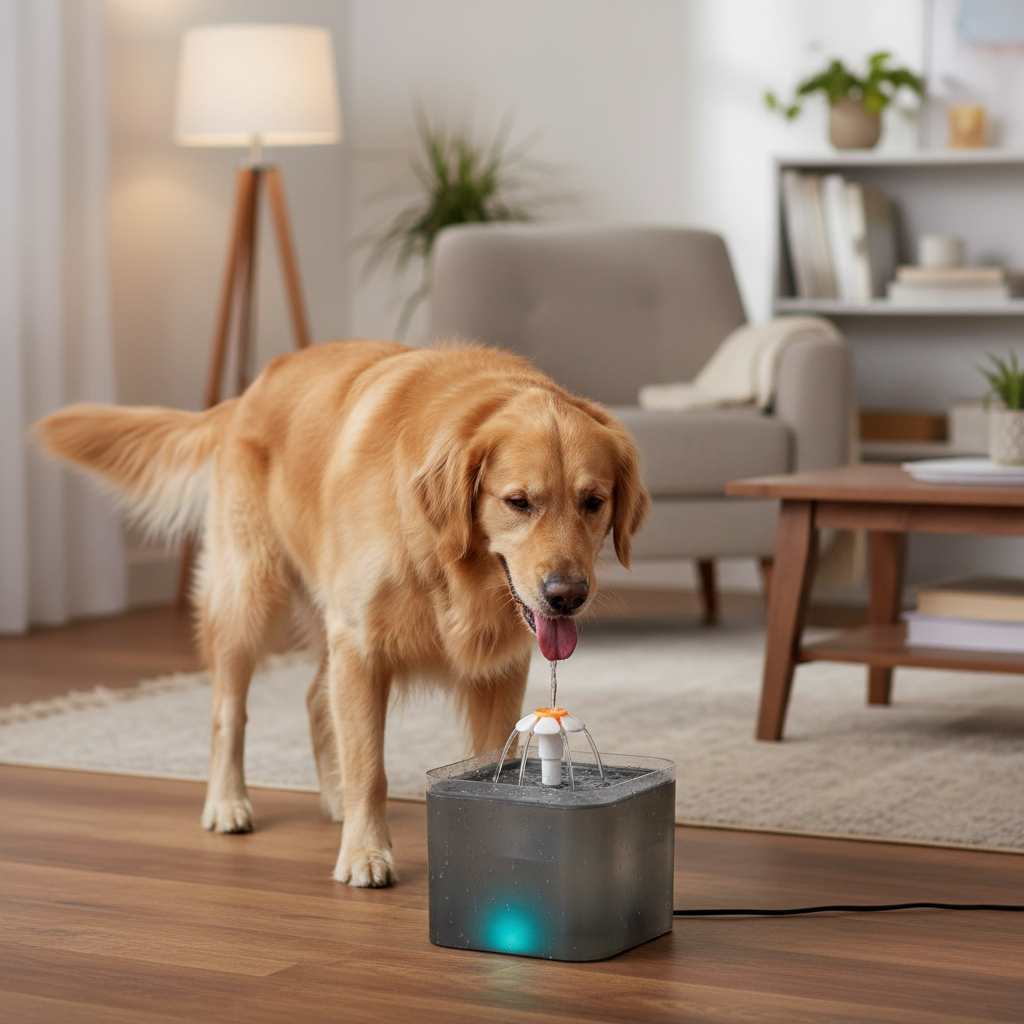 Automatic Pet Water Fountain – Ultra Quiet with LED Light