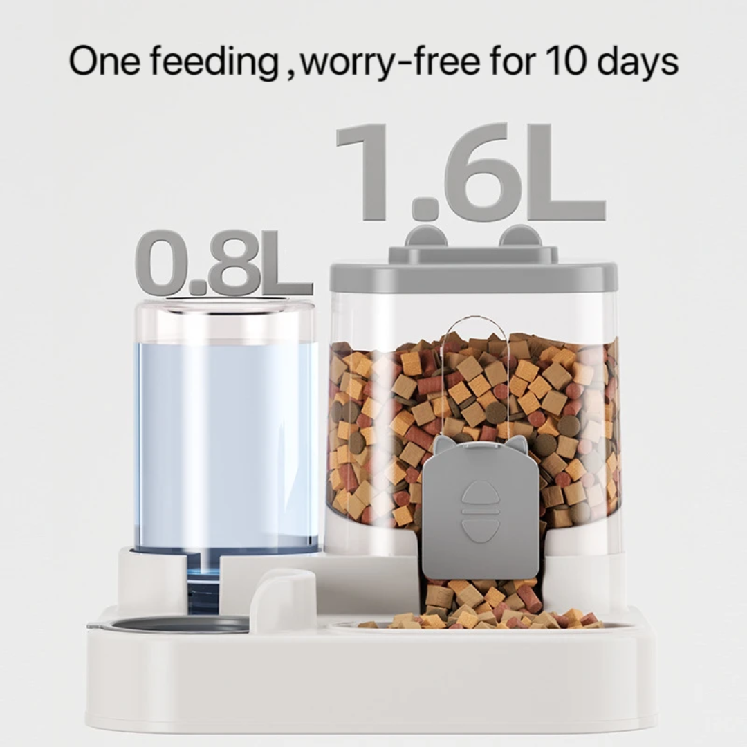 2-in-1 Automatic Pet Feeder & Water Dispenser