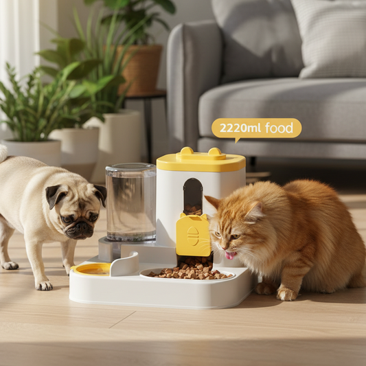 2-in-1 Automatic Pet Feeder & Water Dispenser